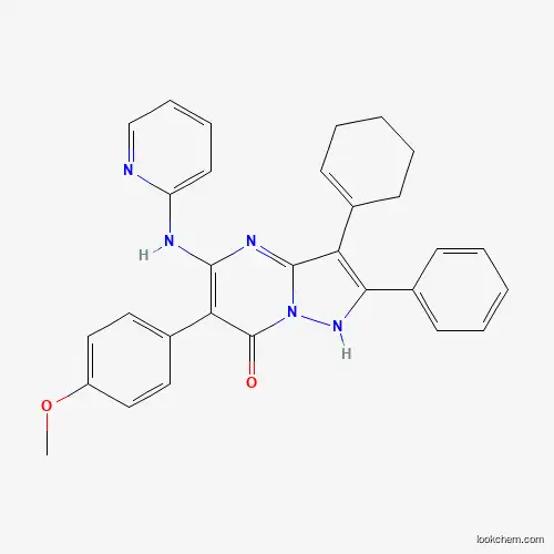 Pyrazolo[1,5-a]pyrimidin-7(4H)-one, 3-(1-cyclohexen-1-yl)-6-(4-methoxyphenyl)-2-phenyl-5-(2-pyridinylamino)