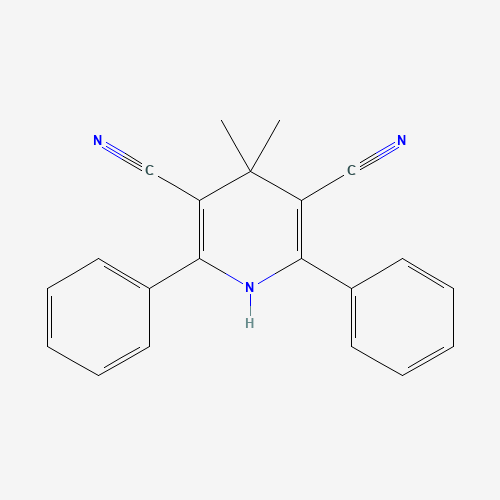 Molecular Structure of 15513-21-0 (2,6-Diphenyl-4,4-dimethyl-1,4-dihydropyridine-3,5-dicarbonitrile)