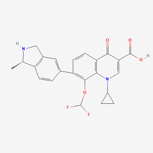 Molecular Structure of 194804-76-7 ((S)-1-Cyclopropyl-8-(difluoromethoxy)-7-(1-methylisoindolin-5-yl)-4-oxo-1,4-dihydroquinoline-3-carboxylic acid)