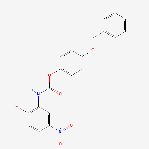 Molecular Structure of 195140-90-0 (4-(Benzyloxy)phenyl 2-fluoro-5-nitrophenylcarbamate)