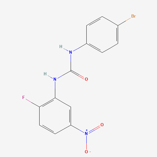 Molecular Structure of 195452-09-6 (N-(4-bromophenyl)-N'-(2-fluoro-5-nitrophenyl)urea)