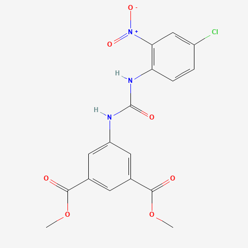 Molecular Structure of 198488-21-0 (Dimethyl 5-[(4-chloro-2-nitrophenyl)carbamoylamino]benzene-1,3-dicarboxylate)