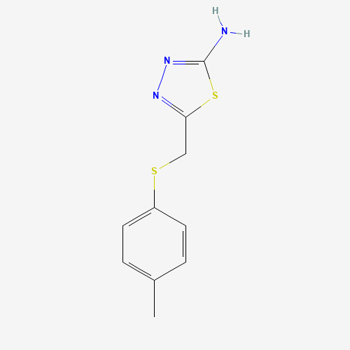 Molecular Structure of 299935-71-0 (5-{[(4-Methylphenyl)sulfanyl]methyl}-1,3,4-thiadiazol-2-amine)