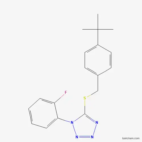 Molecular Structure of 385376-08-9 (Tetrazole, 1-(2-fluorophenyl)-5-[4-(1,1-dimethylethyl)benzylthio]-)