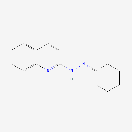 Molecular Structure of 99893-03-5 (Cyclohexanone, 2-(2-quinolinyl)hydrazone)