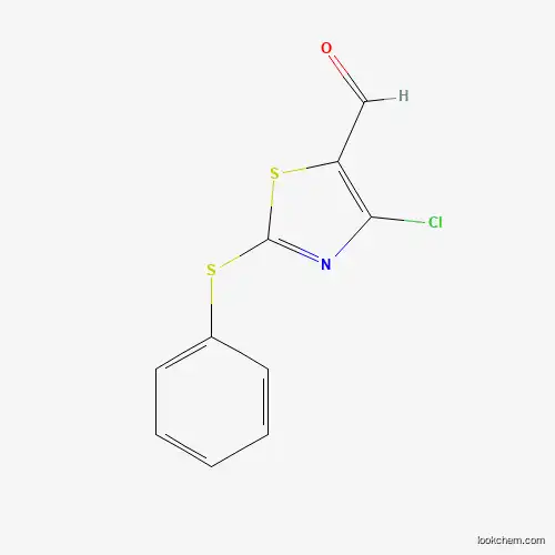 Molecular Structure of 199851-23-5 (4-Chloro-2-(phenylsulfanyl)-1,3-thiazole-5-carbaldehyde)