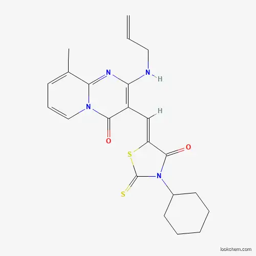 Molecular Structure of 361995-54-2 (2-(allylamino)-3-[(Z)-(3-cyclohexyl-4-oxo-2-thioxo-1,3-thiazolidin-5-ylidene)methyl]-9-methyl-4H-pyrido[1,2-a]pyrimidin-4-one)