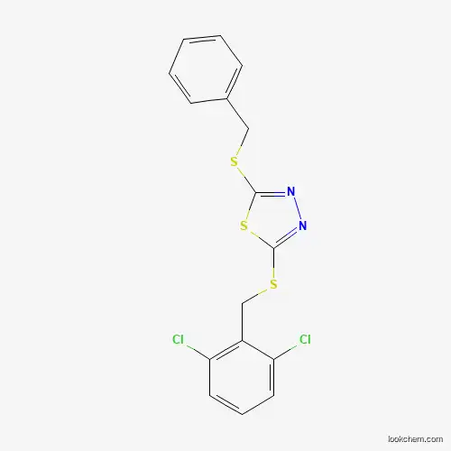 Molecular Structure of 476486-09-6 (2-(Benzylthio)-5-((2,6-dichlorobenzyl)thio)-1,3,4-thiadiazole)
