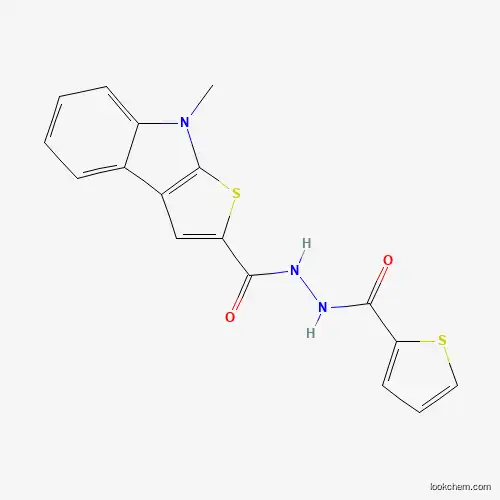 Molecular Structure of 477855-86-0 (8-methyl-N'-(2-thienylcarbonyl)-8H-thieno[2,3-b]indole-2-carbohydrazide)