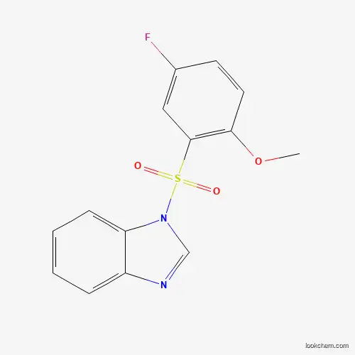 Molecular Structure of 691381-41-6 (1-(5-Fluoro-2-methoxyphenyl)sulfonylbenzimidazole)