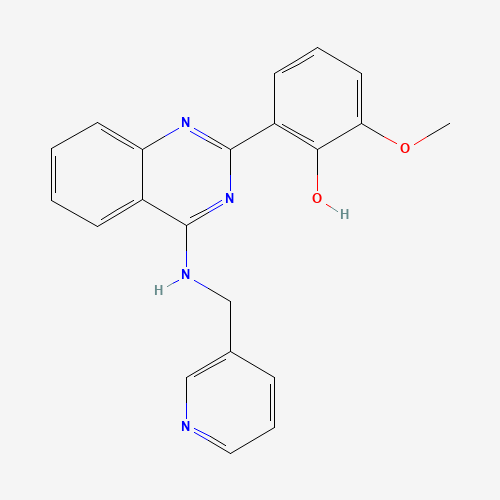 Molecular Structure of 799833-68-4 (2-Methoxy-6-{4-[(pyridin-3-ylmethyl)amino]quinazolin-2-yl}phenol)