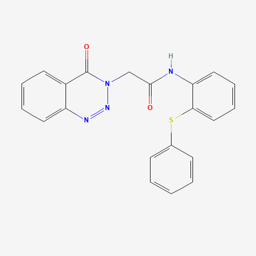 Molecular Structure of 1001635-36-4 (4-Oxo-N-[2-(phenylthio)phenyl]-1,2,3-benzotriazine-3(4H)-acetamide)