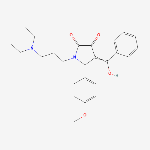 Molecular Structure of 1104383-69-8 (1-[3-(Diethylamino)propyl]-4-(hydroxyphenylmethylene)-5-(4-methoxyphenyl)-2,3-pyrrolidinedione)