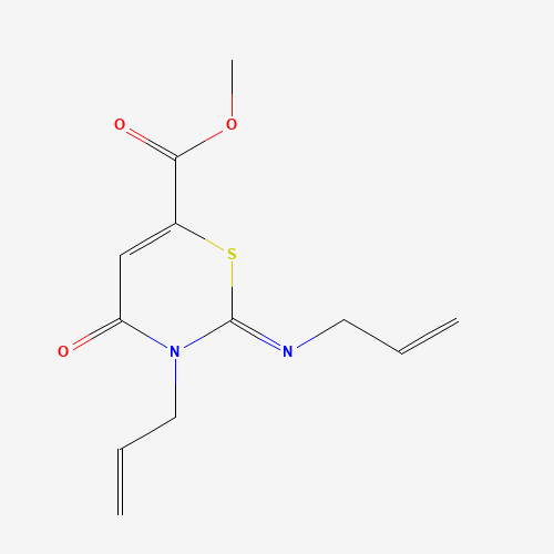 Molecular Structure of 1164470-54-5 (methyl (2Z)-3-allyl-2-(allylimino)-4-oxo-3,4-dihydro-2H-1,3-thiazine-6-carboxylate)