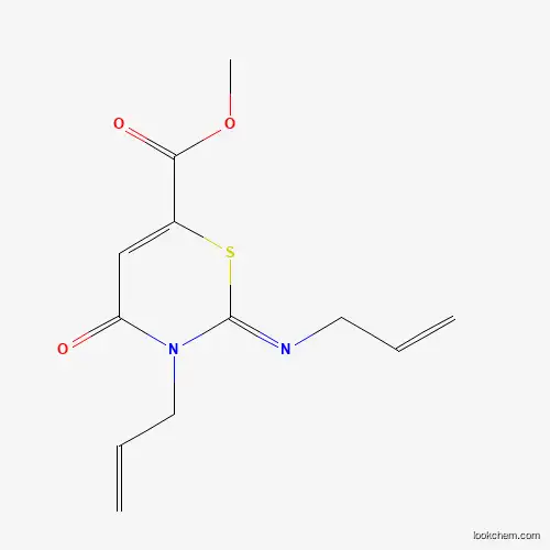 Molecular Structure of 1164470-54-5 (methyl (2Z)-3-allyl-2-(allylimino)-4-oxo-3,4-dihydro-2H-1,3-thiazine-6-carboxylate)