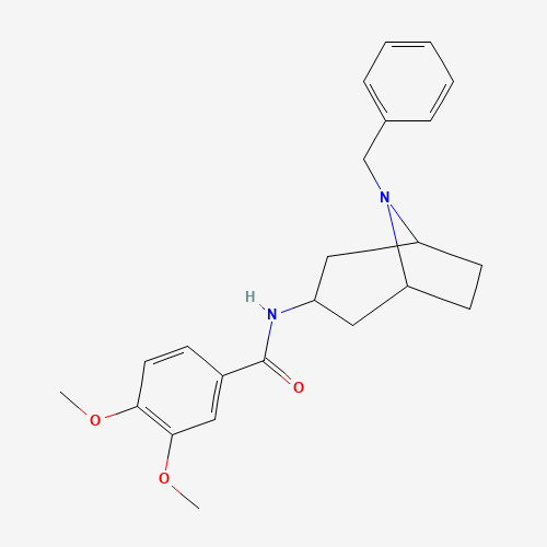 Molecular Structure of 1185112-93-9 (N-(8-benzyl-8-azabicyclo[3.2.1]octan-3-yl)-3,4-dimethoxybenzamide)