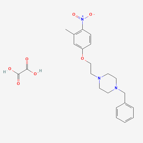 Molecular Structure of 1185113-25-0 (1-Benzyl-4-[2-(3-methyl-4-nitrophenoxy)ethyl]piperazine;oxalic acid)
