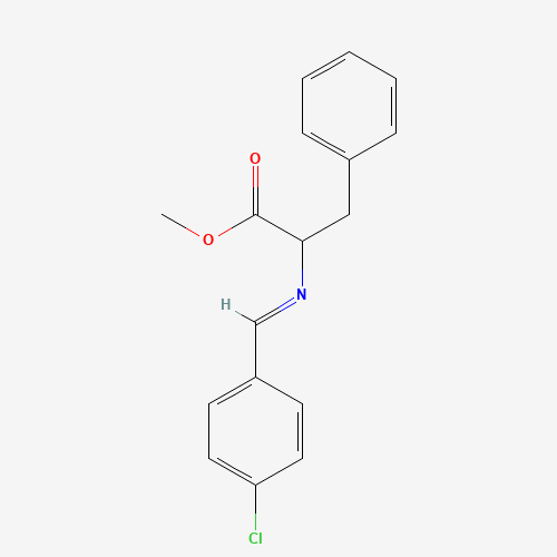 Molecular Structure of 1194761-35-7 (Methyl 2-{[(4-chlorophenyl)methylene]amino}-3-phenylpropanoate)