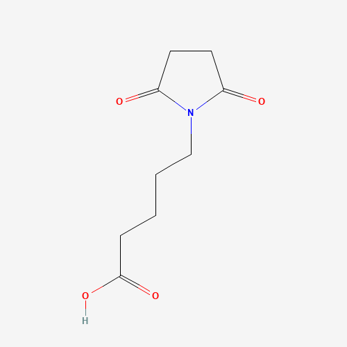 Molecular Structure of 153195-41-6 (5-(2,5-dioxopyrrolidin-1-yl)pentanoic Acid)