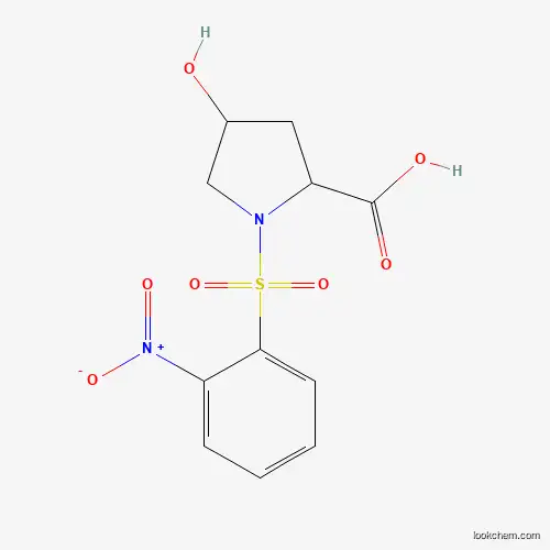 Molecular Structure of 163460-58-0 (4-Hydroxy-1-(2-nitrobenzenesulfonyl)pyrrolidine-2-carboxylic acid)