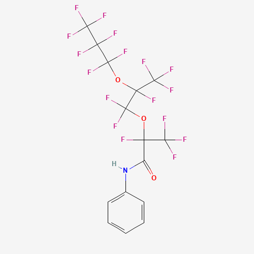 Molecular Structure of 178167-74-3 (2,3,3,3-tetrafluoro-2-[1,1,2,3,3,3-hexafluoro-2-(1,1,2,2,3,3,3-heptafluoropropoxy)propoxy]-N-phenylpropanamide)
