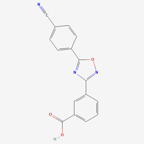 Molecular Structure of 199447-11-5 (3-[5-(4-cyanophenyl)-1,2,4-oxadiazol-3-yl]benzoic Acid)