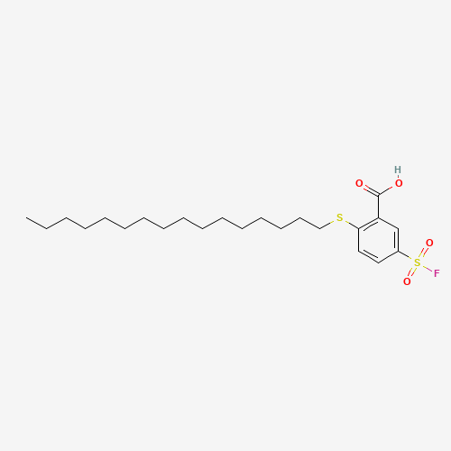 Molecular Structure of 199461-25-1 (5-(Fluorosulfonyl)-2-(hexadecylthio)benzoic acid)