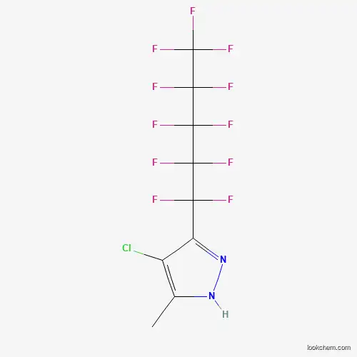 Molecular Structure of 247220-87-7 (4-chloro-5-methyl-3-(1,1,2,2,3,3,4,4,5,5,5-undecafluoropentyl)-1H-pyrazole)
