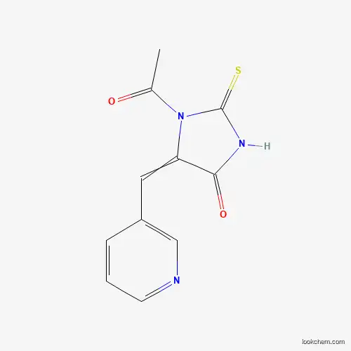Molecular Structure of 296272-54-3 (1-Acetyl-5-(3-pyridinylmethylene)-2-thioxo-4-imidazolidinone)