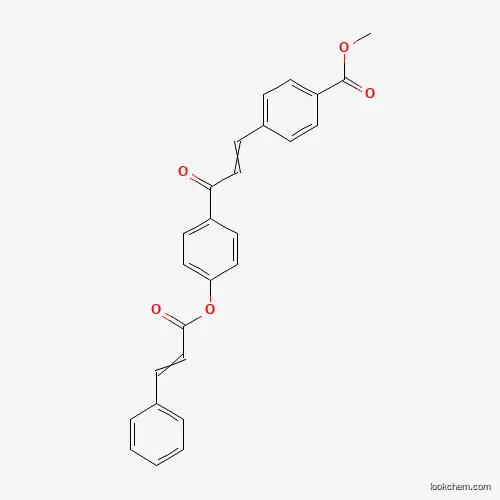 Molecular Structure of 619258-21-8 (Methyl 4-[3-oxo-3-[4-[(1-oxo-3-phenyl-2-propen-1-yl)oxy]phenyl]-1-propen-1-yl]benzoate)
