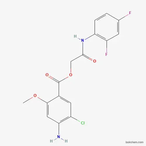 Molecular Structure of 6576-61-0 ([2-(2,4-Difluoroanilino)-2-oxoethyl] 4-amino-5-chloro-2-methoxybenzoate)
