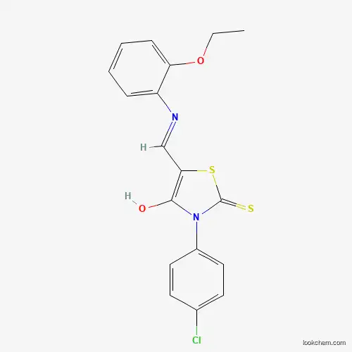 Molecular Structure of 691367-24-5 (3-(4-Chlorophenyl)-5-[[(2-ethoxyphenyl)amino]methylene]-2-thioxo-4-thiazolidinone)