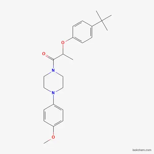 Molecular Structure of 692273-58-8 (2-(4-Tert-butylphenoxy)-1-[4-(4-methoxyphenyl)piperazin-1-yl]propan-1-one)