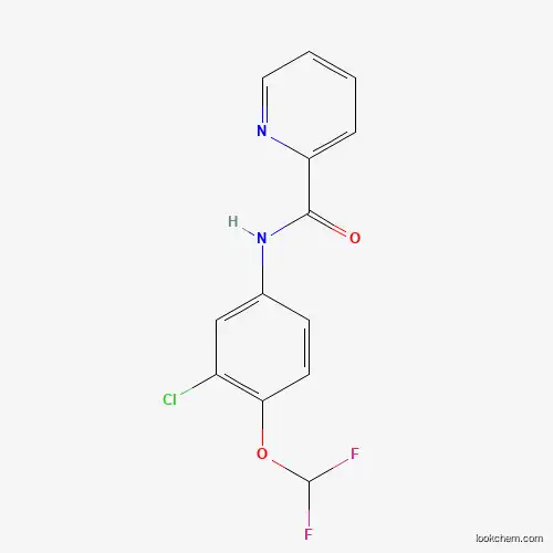 Molecular Structure of 794556-23-3 (N-[3-chloro-4-(difluoromethoxy)phenyl]pyridine-2-carboxamide)