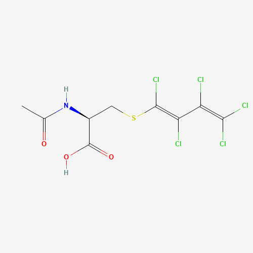Molecular Structure of 169231-00-9 (S-Pentachlorobutadienyl-N-acetylcysteine)