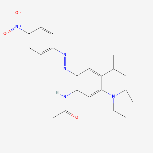 Molecular Structure of 1097926-46-9 (N-(1-Ethyl6(4-nitrophenylazo)1234tetrahydro-224trimethyl-7-quinolyl)rpopionamide)