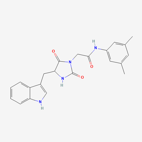 Molecular Structure of 1427796-16-4 (N-(3,5-dimethylphenyl)-2-[4-(1H-indol-3-ylmethyl)-2,5-dioxoimidazolidin-1-yl]acetamide)