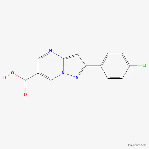 Molecular Structure of 187999-34-4 (2-(4-Chlorophenyl)-7-methylpyrazolo[1,5-a]pyrimidine-6-carboxylic acid)