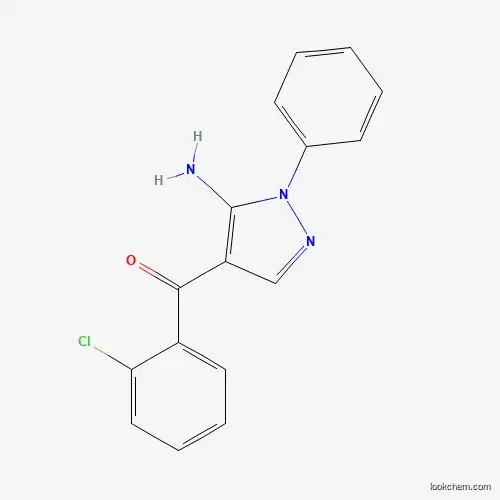 Molecular Structure of 190269-18-2 ((5-Amino-1-phenyl-1H-pyrazol-4-YL)(2-chlorophenyl)methanone)