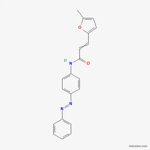 Molecular Structure of 543711-26-8 (2-Propenamide, 3-(5-methyl-2-furanyl)-N-[4-(2-phenyldiazenyl)phenyl]-)