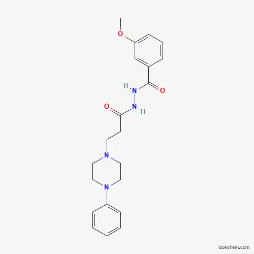 Molecular Structure of 771506-93-5 (3-methoxy-N'-[3-(4-phenylpiperazin-1-yl)propanoyl]benzohydrazide)