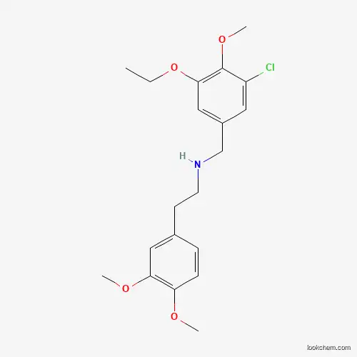 Molecular Structure of 893580-78-4 (N-[(3-Chloro-5-ethoxy-4-methoxyphenyl)methyl]-3,4-dimethoxybenzeneethanamine)