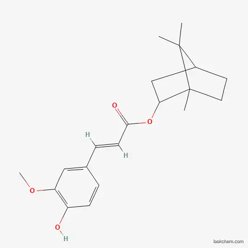 Molecular Structure of 90411-21-5 ((4,7,7-trimethyl-3-bicyclo[2.2.1]heptanyl) (E)-3-(4-hydroxy-3-methoxyphenyl)prop-2-enoate)