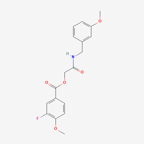 Molecular Structure of 1002310-33-9 (2-[(3-Methoxybenzyl)amino]-2-oxoethyl 3-fluoro-4-methoxybenzoate)