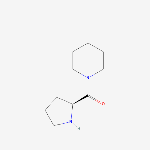 Molecular Structure of 1073556-33-8 ((4-Methyl-piperidin-1-YL)-(S)-pyrrolidin-2-YL-methanone)