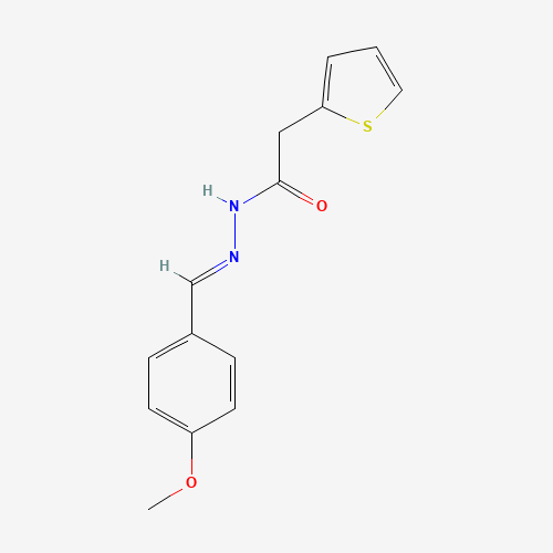 Molecular Structure of 1616928-34-7 (N-[(E)-(4-methoxyphenyl)methylideneamino]-2-thiophen-2-ylacetamide)