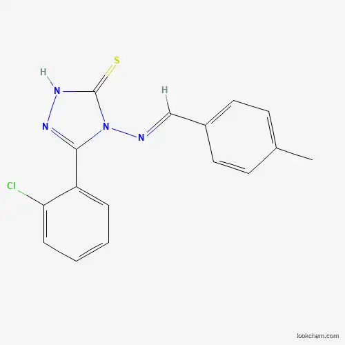 Molecular Structure of 478254-25-0 (5-(2-Chlorophenyl)-4-((4-methylbenzylidene)amino)-4H-1,2,4-triazole-3-thiol)