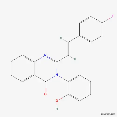 Molecular Structure of 488726-77-8 (2-[(E)-2-(4-fluorophenyl)ethenyl]-3-(2-hydroxyphenyl)quinazolin-4-one)