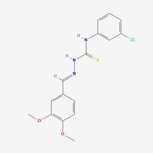 Molecular Structure of 49773-69-5 (3,4-dimethoxybenzaldehyde N-(3-chlorophenyl)thiosemicarbazone)
