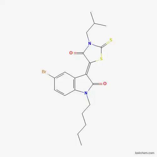 Molecular Structure of 618073-52-2 (5-(5-Bromo-2-oxo-1-pentylindolin-3-ylidene)-3-isobutyl-2-thioxothiazolidin-4-one)